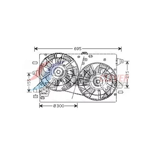 Ventilátor chladenia motora AVA QUALITY COOLING FD7502