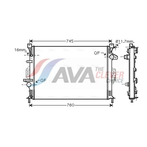 Chladič motora AVA QUALITY COOLING FDA2425