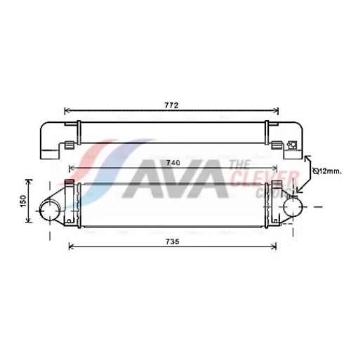 Chladič plniaceho vzduchu AVA QUALITY COOLING FDA4481