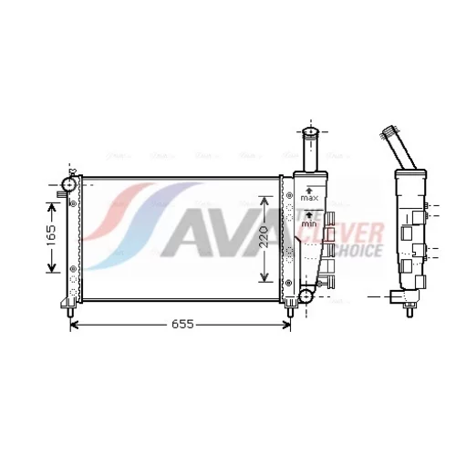 Chladič motora AVA QUALITY COOLING FTA2275