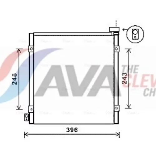 Kondenzátor klimatizácie AVA QUALITY COOLING HD5249