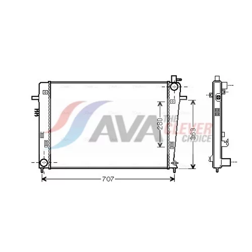 Chladič motora AVA QUALITY COOLING HY2328