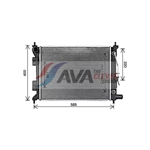 Chladič motora AVA QUALITY COOLING HY2493