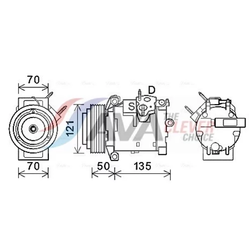 Kompresor klimatizácie AVA QUALITY COOLING JEAK066