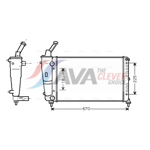 Chladič motora AVA QUALITY COOLING LC2081