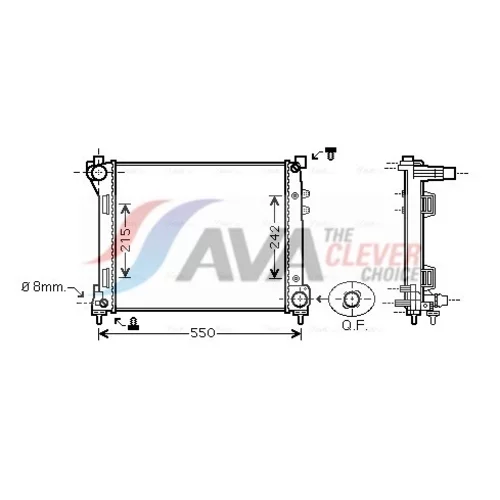 Chladič motora AVA QUALITY COOLING LC2098