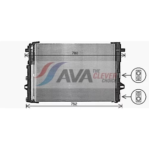 Kondenzátor klimatizácie AVA QUALITY COOLING MS5716D - obr. 1