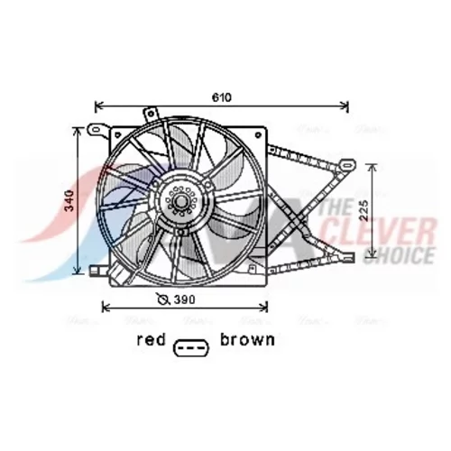 Ventilátor chladenia motora AVA QUALITY COOLING OL7544