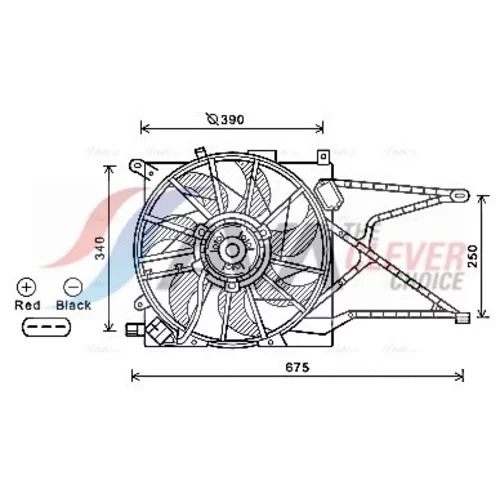 Ventilátor chladenia motora AVA QUALITY COOLING OL7596