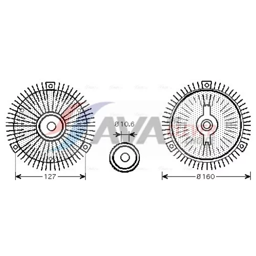 Spojka ventilátora chladenia AVA QUALITY COOLING OLC555