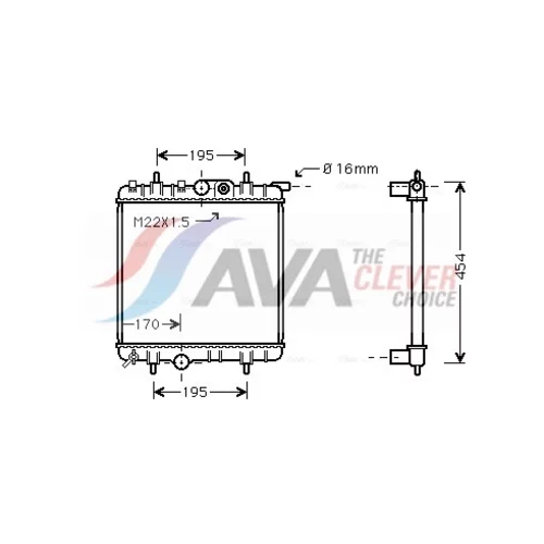 Chladič motora AVA QUALITY COOLING PE2243