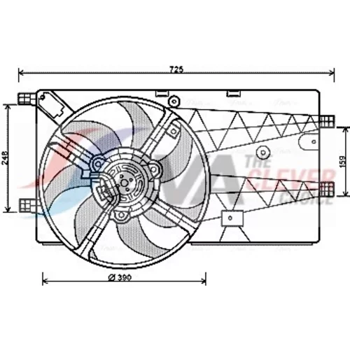 Ventilátor chladenia motora AVA QUALITY COOLING PE7547