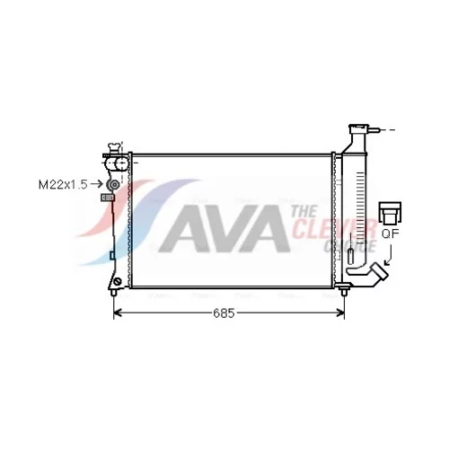 Chladič motora AVA QUALITY COOLING PEA2148