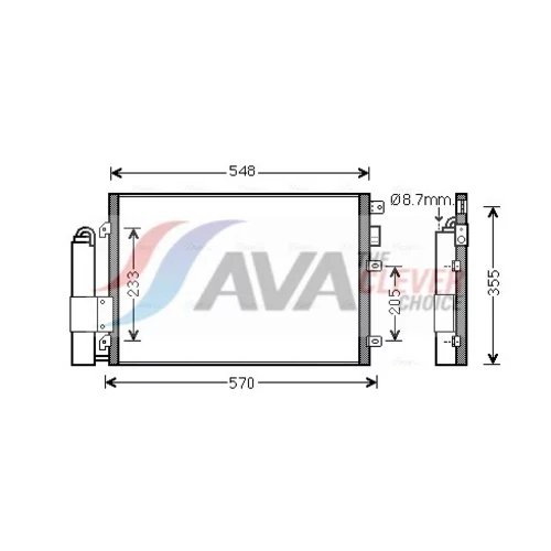 Kondenzátor klimatizácie AVA QUALITY COOLING RT5376D