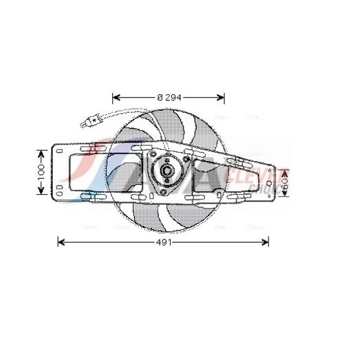 Ventilátor chladenia motora AVA QUALITY COOLING RT7535