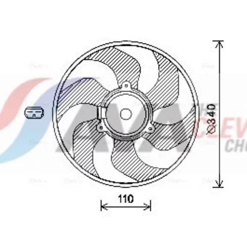 Ventilátor chladenia motora AVA QUALITY COOLING RT7567