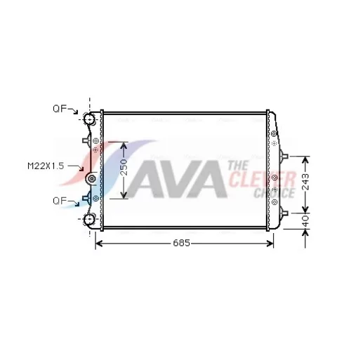 Chladič motora AVA QUALITY COOLING SAA2010