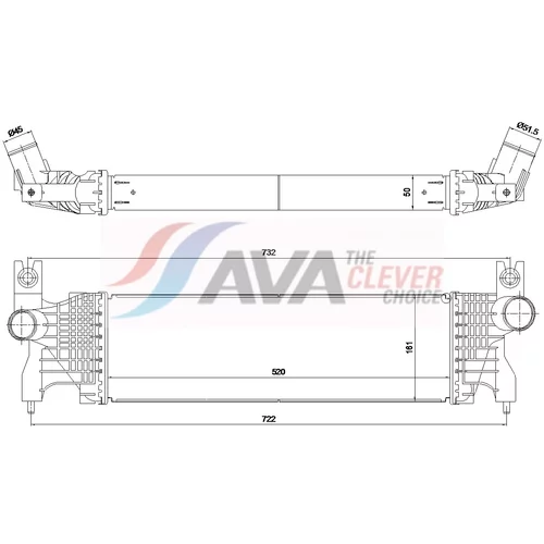 Chladič plniaceho vzduchu AVA QUALITY COOLING SZ4171