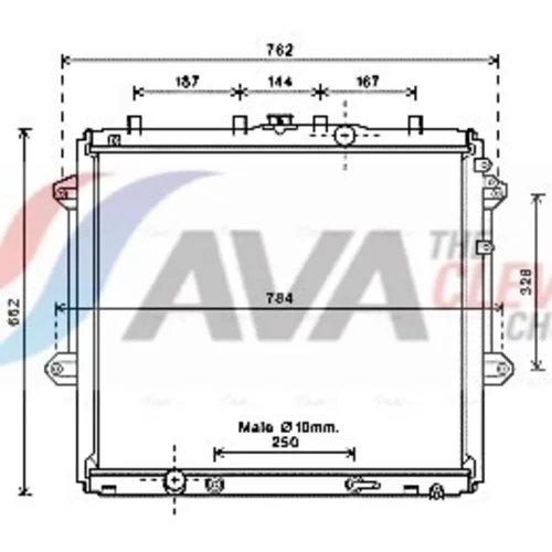 Chladič motora AVA QUALITY COOLING TO2616