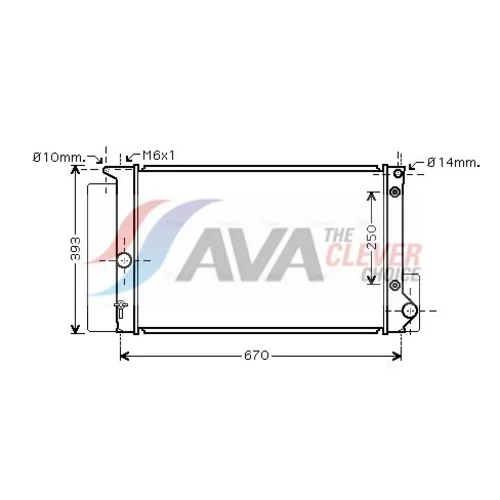 Chladič motora AVA QUALITY COOLING TOA2474