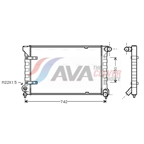 Chladič motora AVA QUALITY COOLING VN2042