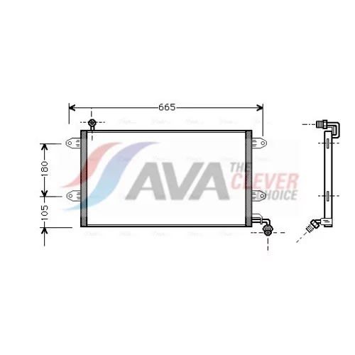 Kondenzátor klimatizácie AVA QUALITY COOLING VN5137