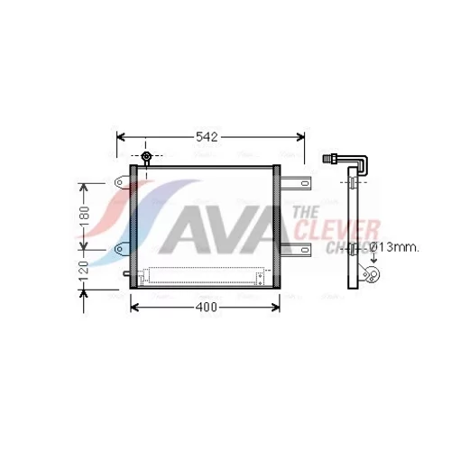 Kondenzátor klimatizácie AVA QUALITY COOLING VN5177D