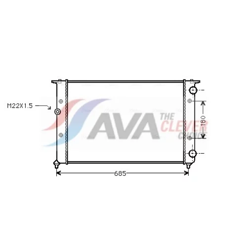 Chladič motora AVA QUALITY COOLING VNA2116