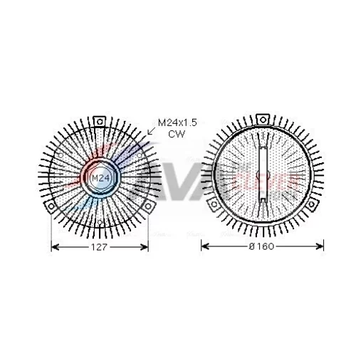 Spojka ventilátora chladenia AVA QUALITY COOLING VNC275