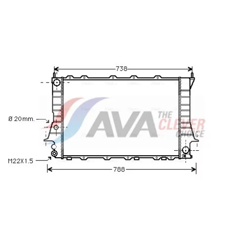 Chladič motora AVA QUALITY COOLING AIA2081