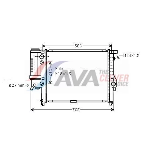 Chladič motora AVA QUALITY COOLING BW2122