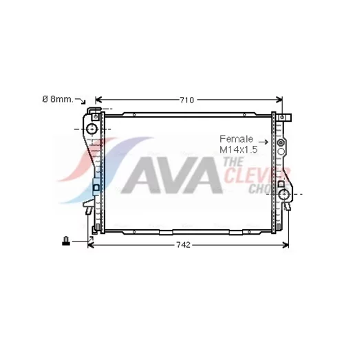 Chladič motora AVA QUALITY COOLING BW2170