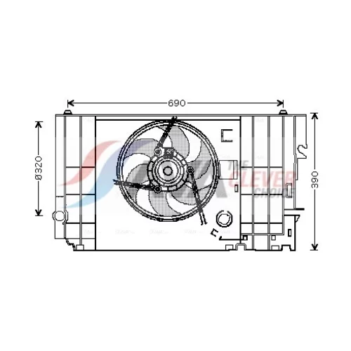 Ventilátor chladenia motora AVA QUALITY COOLING CN7546