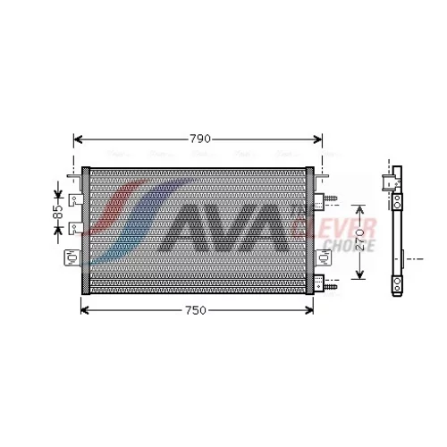 Kondenzátor klimatizácie AVA QUALITY COOLING CR5023