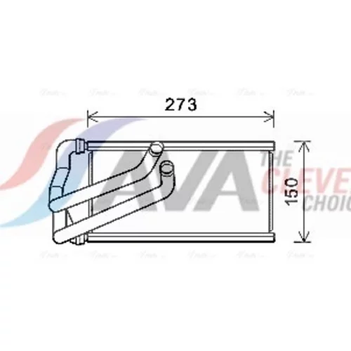 Výmenník tepla vnútorného kúrenia AVA QUALITY COOLING CR6140