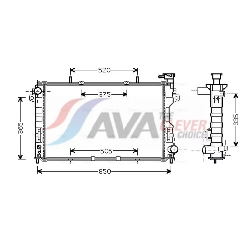 Chladič motora AVA QUALITY COOLING CRA2081