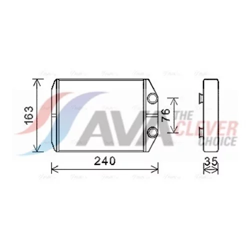 Výmenník tepla vnútorného kúrenia AVA QUALITY COOLING DAA6014