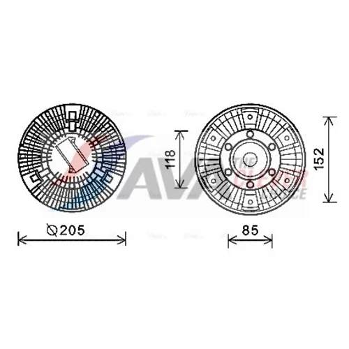 Spojka ventilátora chladenia AVA QUALITY COOLING DFC066