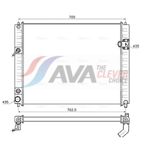 Chladič motora AVA QUALITY COOLING DN2482