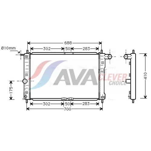 Chladič motora AVA QUALITY COOLING DWA2014