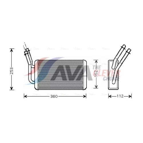 Výmenník tepla vnútorného kúrenia AVA QUALITY COOLING FD6316