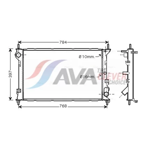 Chladič motora AVA QUALITY COOLING FDA2411