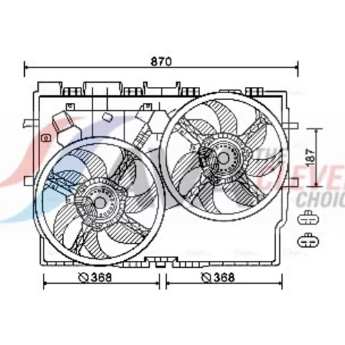 Ventilátor chladenia motora AVA QUALITY COOLING FT7584