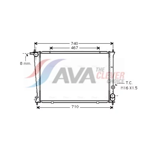 Chladič motora AVA QUALITY COOLING HY2053