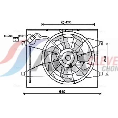 Ventilátor chladenia motora AVA QUALITY COOLING KA7523