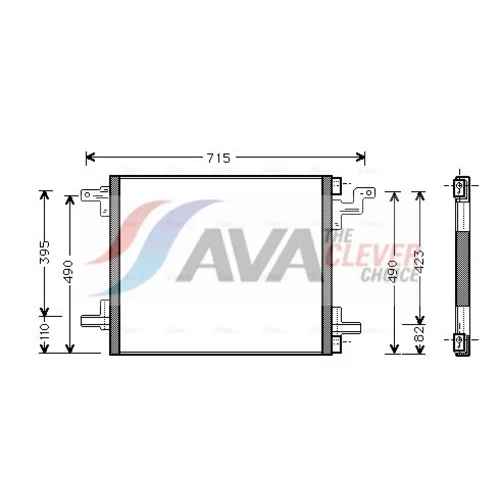 Kondenzátor klimatizácie AVA QUALITY COOLING MS5270