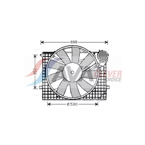 Ventilátor chladenia motora AVA QUALITY COOLING MS7505