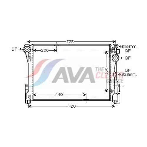 Chladič motora AVA QUALITY COOLING MSA2575