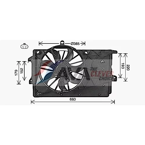 Ventilátor chladenia motora AVA QUALITY COOLING OL7527