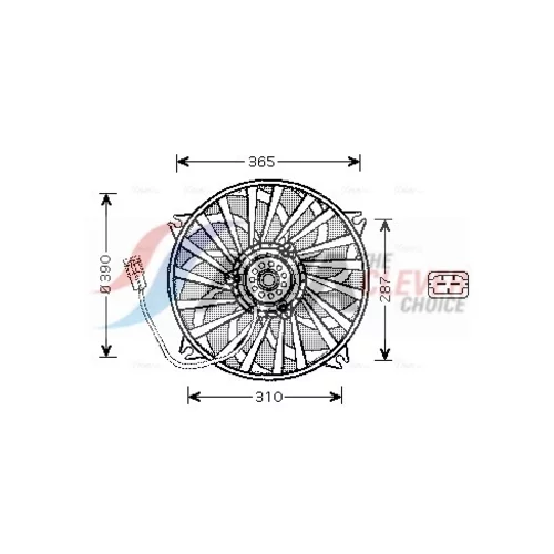 Ventilátor chladenia motora AVA QUALITY COOLING PE7535